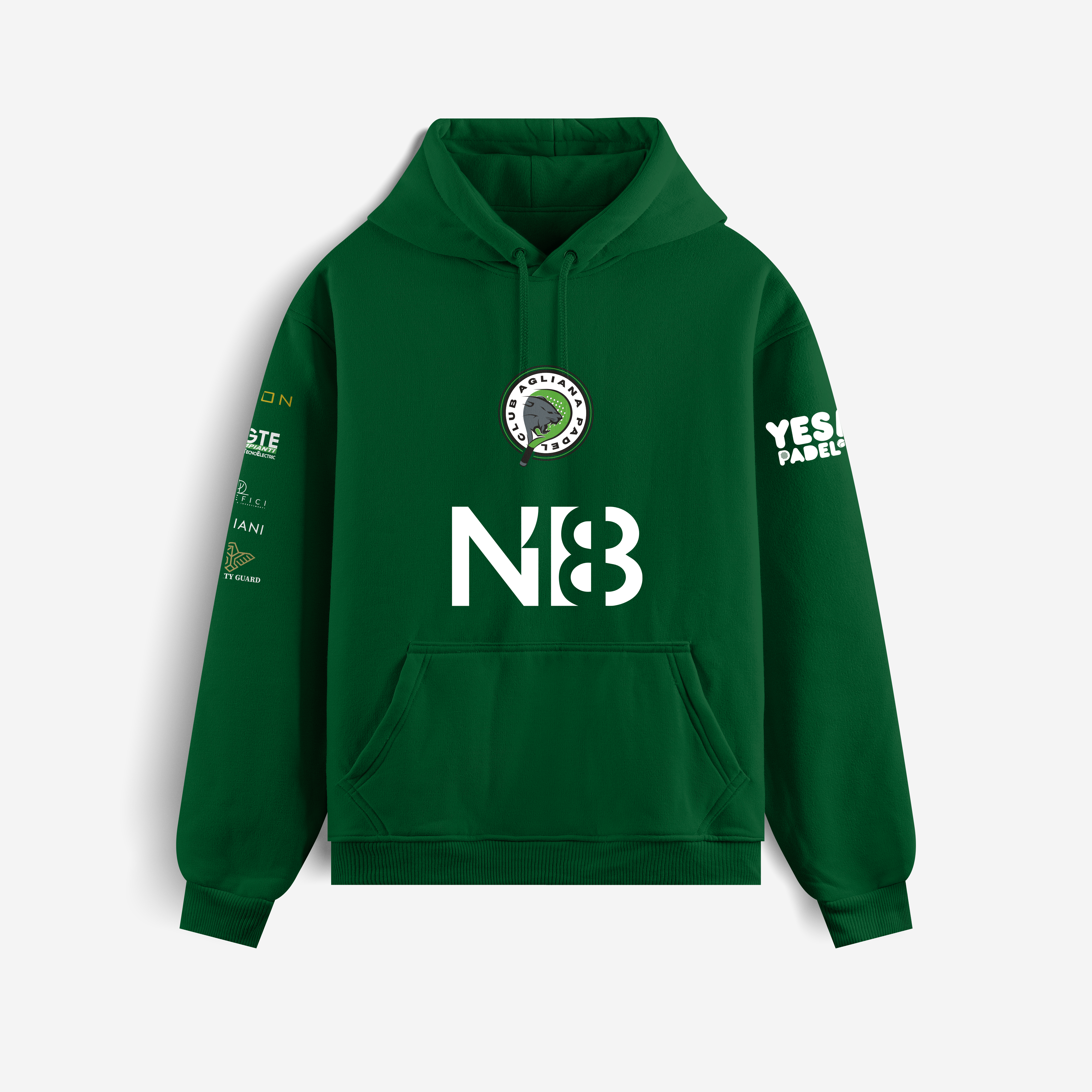 HOODY FELPA CON CAPPUCCIO - AGLIANA PADEL CLUB