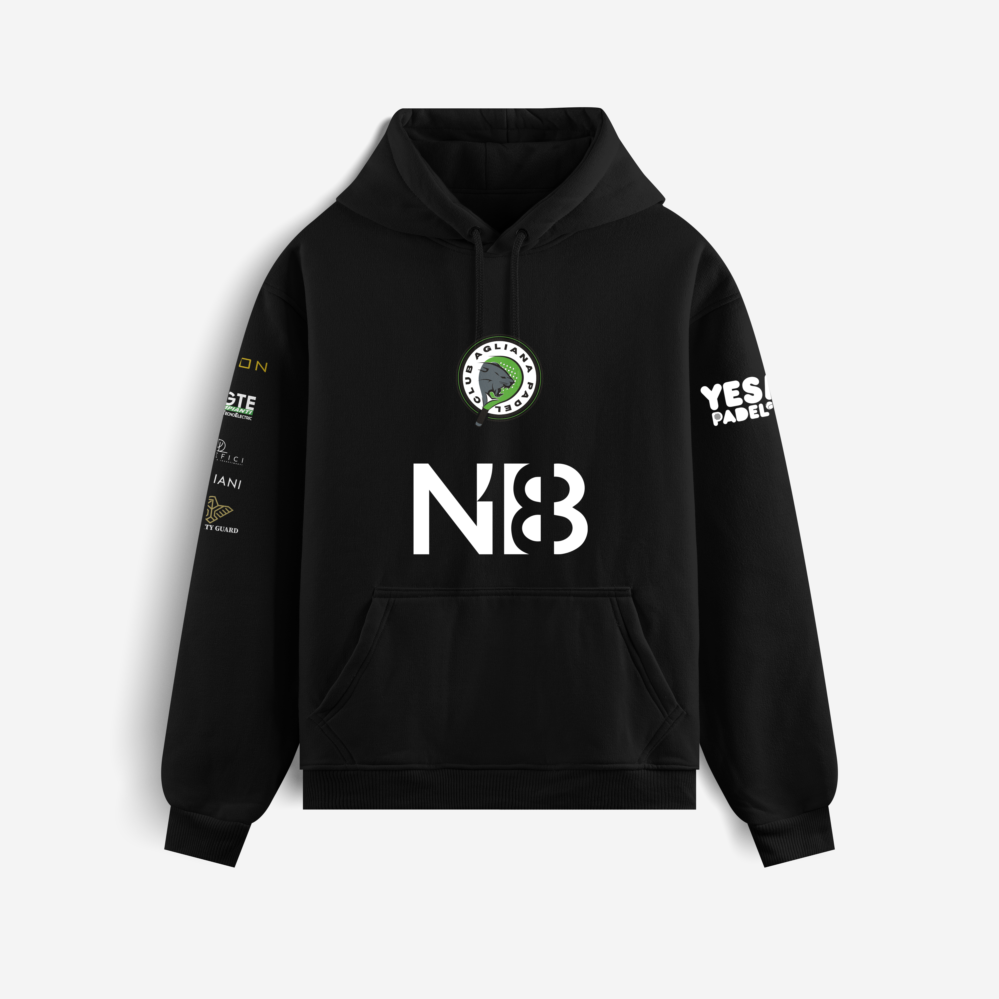 HOODY FELPA CON CAPPUCCIO - AGLIANA PADEL CLUB