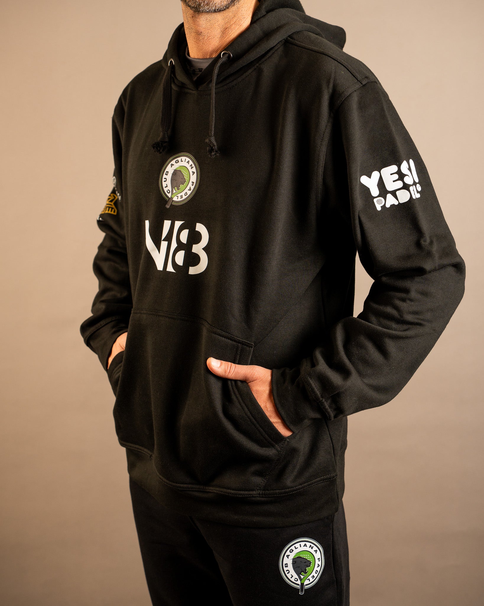 HOODY FELPA CON CAPPUCCIO - AGLIANA PADEL CLUB